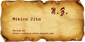 Mikics Zita névjegykártya