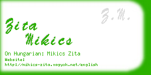 zita mikics business card